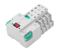 Aramox 4P Commutateur de Transfert Automatique, Contacts en Argent AC400V | Unité ATS double alimentation, montage sur rail Din 4P, boîtier PC isolé, commutation d\'alimentation de secours, pour
