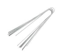 Aramox 50 PCS Piquets de Jardin en Acier Piquets de Sol en Forme de U 30 X 4 Cm pour Filet Pare-Soleil et Gazon Artificiel Réutilisables Faciles à Insérer pour l'installation de Tente de Camping de