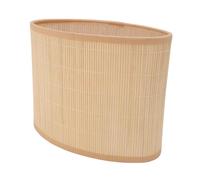 Aramox Abat-jour Ovale Boho en Bois et Fer, Abat-jour de Style Bohème E27 E14 23 X 12,5 X 18 Cm pour Suspension, Lampadaire, Lustre dans la Chambre à Coucher, le Salon, l'hôtel, le Bureau