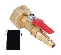 Aramox Adaptateur de Soufflage Hivernal en Laiton 1/4" Mâle Connecteur Rapide 3/4" Mâle GHT Filetage Joints D'irrigation de Jardin pour Yachts de Camping-car(Femelle)