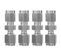 Aramox Adaptateur de Tube de Compression Union de Réduction en Acier Inoxydable 304, Union de Réduction Droite à Double Virole Ф3 à Ф4, Conception à Vis Rapide, Panneau Central, pour la de Tuyau d'