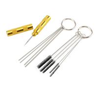 Aramox Airbrush Cleaning Kit Iwata Kit de Nettoyage et de Réparation de Pistolet Pulvérisateur en Acier Inoxydable, 11 Pièces, pour Aérographes