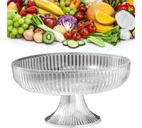 Aramox Assiette à Fruits en Plastique Bol à Collation Décoratif 26 X 14,5 Cm Bol de Présentation de Desserts aux Fruits Peu Encombrant pour Comptoir de Cuisine Table Basse Salle à Manger Bonbons