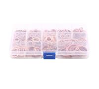 Aramox Assortiment de Lave-linge Plate en Cuivre, Kit de Lave-Cuivre de 280pcs, Kit de Lave-glace en Cuivre de 12 Tailles avec Boîte, Rondelles Plates à Laveuse en Métal, Rondelles de Verrouillage