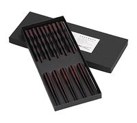 Aramox Baguettes en Bois Baguettes Pointues Réutilisables 5 Paires 23 Cm Vaisselle en Bois Poignée Antidérapante Sensation de légèreté pour Sushi Ramen Riz Cuisine Japonaise Chinoise Débutants