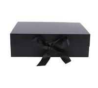 Aramox Boîte-Cadeau Blanche à Fermeture Magnétique, 10,24 X 7,36 X 3,15 Pouces, Couvercle Rabattable en Papier avec Nœud en Ruban, Emballage Cadeau pour Anniversaire, Demoiselle d'honneur, Fête