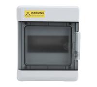 Aramox Boîte de Distribution d'énergie, Boîtier de Disjoncteur à 6 Voies, Plastique en Alliage ABS PC, Couvercle Transparent IP66, Installation sur Rail DIN, pour Utilisation Extérieure