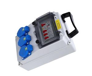 Aramox Boîte de Prise Industrielle Portable IP44 à 67, Matériau PC étanche et Résistant aux Chocs avec Disjoncteur de Courant Restant de Type A pour Chantier de Construction, Atel