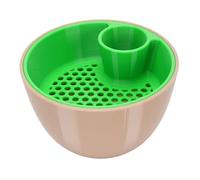 Aramox Bol à Pistaches, Double Bol à Collation en ABS avec Support de Coquille, Plat de Service de Noix à Double Compartiment de 4,5 X 2,8 Pouces pour les Pistaches, les Bonbons et les Fruits Lors