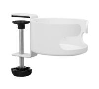 Aramox Bord de Bureau Porte-Gobelet, 3,5x1,8in Fixation par Pince | Construction ABS en acier au carbone, finition collodion, convient aux tasses, canettes, bouteilles, organisateur de bureau