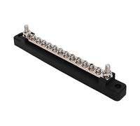 Aramox Bornier de Distribution Électrique 12 Voies, Bloc de Distribution avec Barres Omnibus, 2 Bornes M6, 12 Bornes M4, Boîtier à Vis pour Voitures, Noir