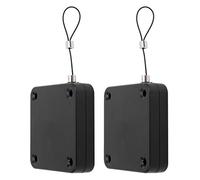 Aramox Capteur de Ferme-porte Automatique 2 Pièces, Ferme-porte Portable sans Poinçon ABS avec Corde en Acier P12, Fermeture Automatique Silencieuse, Installation sans Perceuse, pour Portes de
