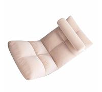 Aramox Chaise de Sol avec Dossier, Cadre en Métal Robuste, Conception Portable et Pliable pour Les Jeux et la Lecture (Pink)