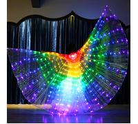 ARAMOX Chale LED Danseur Lumineux Belly Dance Fluorescent 145cm Multi Couleur