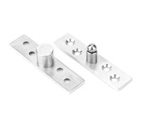 Aramox Charnière Pivotante à 360 Degrés Charnière de Porte Rotative en Acier Inoxydable, Ensemble de 2 Pièces avec Finition Brossée, Montage fraisé et Rotation Douce pour Portes Tournantes, Axe (axe