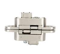 Aramox Charnière Réglable en Alliage de Zinc, Charnière de Porte Dissimulée 23 X 95 Mm, Ouverture à 180 Degrés avec Réglage à 3 Voies, Support fraisé pour Portes Pliantes, Armoires, Armoires, Fenêtres