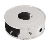 Aramox Chauffe-théière Chauffe-théière en Acier Inoxydable 15 X 5 Cm -Bougie Creux avec Bougeoir Finition Brillante Structure Compacte pour Une Utilisation à Domicile (Trou Circulaire)