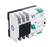 Aramox Commutateur de Transfert Automatique en Plastique Ignifuge Double Sélecteur de Puissance 100 A 400 V AC 3P pour Maison, Usine, Ferme, Fonctionnement Manuel et Automatique, continuité de