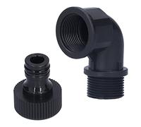 Aramox Connecteur coudé Adaptateur de Tuyau en Plastique G3 4 Femelle vers Mâle 15 Mm, Connexion Rapide, Changement de Direction, Réutilisable, adapté pour l'arrosage du Jardin, Installation de