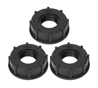 Aramox Connecteur de Fourre-Tout IBC, Lot de 3 Connecteurs de Tuyau à Filetage Grossier en ABS, Diamètre Intérieur de 60 Mm avec Joint intégré, Résistant aux Fuites, adapté aux Fourre-Tout IBC et