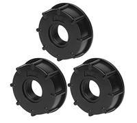 Aramox Connecteur de Fourre-Tout IBC, Lot de 3 Connecteurs de Tuyau à Filetage Grossier en ABS, Diamètre Intérieur de 60 Mm avec Joint intégré, Résistant aux Fuites, adapté aux Fourre-Tout IBC et