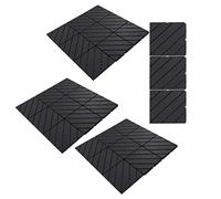 Aramox Dalles de Terrasse Emboîtables en Plastique, Dalles de Terrasse en Plastique PP 30 Pièces 11,8 X 11,8 X 0, Pouces, Carreaux de Sol de Drainage Antidérapants à Clipser pour Patio, Bord de