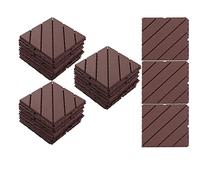 Aramox Dalles de Terrasse Emboîtables en Plastique, Dalles de Terrasse en Plastique PP 30 Pièces 11,8 X 11,8 X 0, Pouces, Carreaux de Sol de Drainage Antidérapants à Clipser pour Patio, Bord de