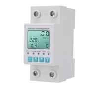 Aramox Disjoncteur Intelligent à Réenclenchement Automatique 63 A, Montage sur Rail DIN, avec Affichage LCD Numérique, Protection contre les Surtensions et les Sous-tensions, pour