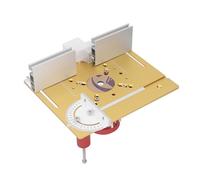 Aramox Élévateur de Routeur, Système de Levage de Table de Routeur en ABS et en Alliage d'aluminium, Plage de Levage de 0 à 46 Mm, échelle Transparente, Plaque d'insertion et Anneaux pour le