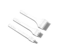 Aramox Ensemble de Ciseaux à Coudre en Cuir, Fer à Piquer en Acier, 2, 5, 10 Dents, Espacement de 2,7 Mm, Perforation Uniforme des Trous, Poignée Polie pour l'artisanat du Cuir, Couture à la Main,