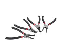 Aramox Ensemble de Pinces à Circlips à Pression, 4 Pièces, 7 Pouces, en Acier au Chrome Vanadium, Pince à Circlips Interne et Externe avec Pointes Droites Courbées pour Réparation Automobile,