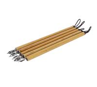 Aramox Ensemble de Stylos à Tremper en Bambou 5 Pièces avec Boîte-cadeau | Dip Pen Nib Set, Kit de Dessin de Calligraphie fabriqué à la Main, Bambou Vintage, pour Manga/lettrage, 18 Cm, pour