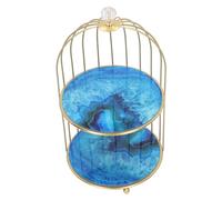 Aramox Étagère de Rangement pour Salle de Bain, Fer et Verre, Double