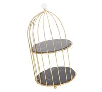 Aramox Étagère de Rangement pour Salle de Bain, Fer et Verre, Double