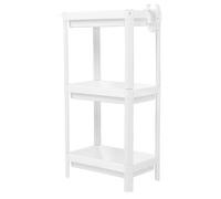 Aramox Étagère de Tour de Salle de Bain en Plastique, étagère de Salle de Bain Autoportante Blanche, Support de Rangement pour Espace étroit avec Grande capacité, Conception Simple pour de,