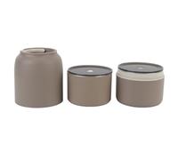 Aramox Gamelle Isotherme, Double Couche, Couvercle étanche (BROWN) | Transporteur de nourriture portable pour les repas de bureau, bouche large en acier inoxydable 304, soupe chaude et yaourt