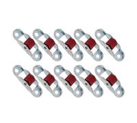 Aramox Glissière de Porte Coulissante Poulie Lot de 10, Roue 12mm | Rouleau PP en acier inoxydable, empattement simple, glissement doux et silencieux, quincaillerie de remplacement pour porte
