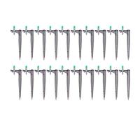 Aramox Goutteur d'irrigation Émetteurs d'irrigation Goutte à Goutte en ABS, Paquet de 20 1 4 Tubes 33 à 55 L H Spray Réglable avec Insert de Sol pour Arbres Fruitiers, Fleurs, Pelouses, Arrosage