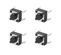 Aramox Interrupteur Tactile, Mini Interrupteur à Bouton-poussoir en Plastique et Fer 6 X 6 X 5 Mm, Conception DIP à Réinitialisation Automatique, 100 Pièces pour la Réparation de Circuits Imprimés,