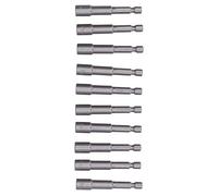 Aramox Jeu de Douilles Hexagonales de 7 Mm Embout de Tournevis Magnétique en Acier au Chrome Vanadium Douille Hexagonale 10 Pièces 65 Mm de Longueur Tige de 6,35 pour l'installation de Vis et