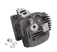 Aramox Jeu de Pistons de Cylindre de Tronçonneuse de 44,7 Mm, Remplacement de Cylindre en Alliage d'aluminium, Accessoire de Jardin 3 Pièces, Installation Facile, Ajustement Direct pour Les