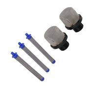 Aramox Kit de Filtre d'entrée pour Pulvérisateur de Peinture sans Air, Ensemble de Crépine d'entrée en Acier Inoxydable et en Plastique avec 2 Crépines et 3 Filtres de Machine, Lavable et