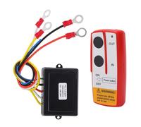 Aramox Kit de télécommande de treuil sans fil universel pour treuil, kit de commutateur de télécommande sans fil avec récepteur 12 V 24 V pour camion ATV SUV (rouge)