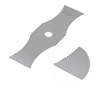 Aramox Lame de Tondeuse à Gazon Lame de Désherbeur en Acier Blanc 305 X 90 Mm de -Herbe en Dents de Scie avec Trou de 25 Mm pour Couper la Pelouse, Nettoyer Les Mauvaises Herbes et Remplacer la