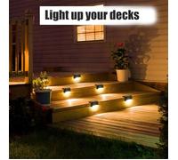 ARAMOX Lampe d'escalier solaire LED lampe solaire d'escalier lumières de pont solaire lumières de marche outillage baladeuse 8