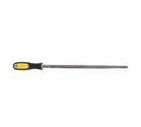 Aramox Lime Ronde 12 Pouces T12 en Acier au Carbone, Lime d'affûtage avec Poignée PP TPR, Ronde à Dents Fines pour l'ébavurage du Façonnage du Métal dans les Ateliers et les Garages (à