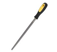 Aramox Lime Ronde 12 Pouces T12 en Acier au Carbone, Lime d'affûtage avec Poignée PP TPR, Ronde à Dents Fines pour l'ébavurage du Façonnage du Métal dans les Ateliers et les Garages (à