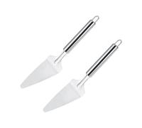 Aramox Lot de 2 Spatules à Pizza en Acier Inoxydable - Pelle à Gâteau Triangulaire avec Bord dentelé pour des Tranches Propres - Service Facile et Nettoyage au Lave-vaisselle pour la Maison et