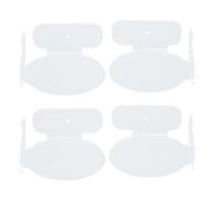 Aramox Lot de 4 Mini étagères d'angle Circulaires Flottantes en Acrylique, 6,1 X 2,0 Pouces, Support Mural avec Supports Réglables, Gain de Place pour Moniteur de bébé, Caméra, Routeur,