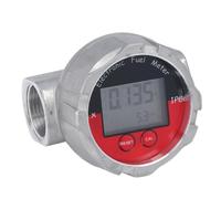 Aramox Manomètre Numérique 1 Pouce LCD Débitmètre Alliage d'aluminium Acier Inoxydable 10 à 100 L Min 20MPa 14 à 176F pour le Transfert d'eau, ' et de Méthanol
